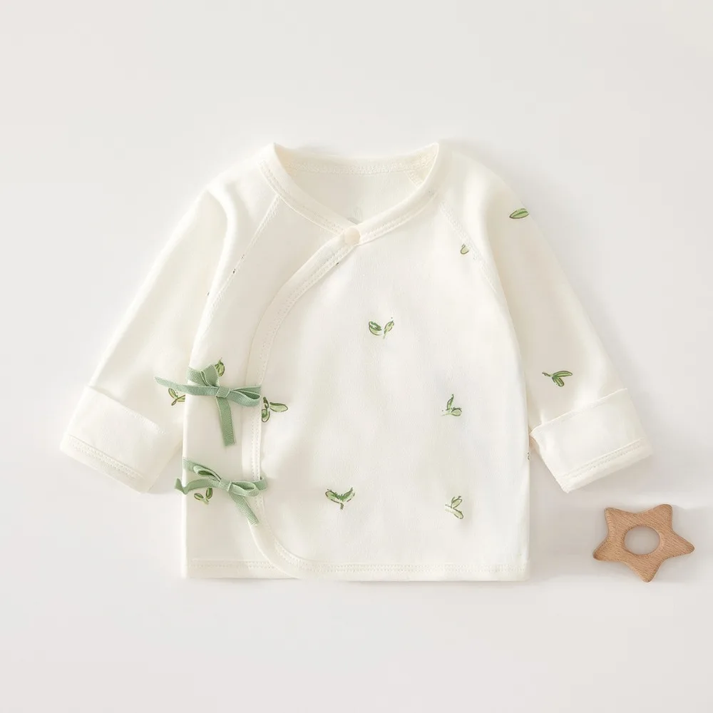Spring Newborn Baby Cartoon Top Half Back Design Baby Cardigan Pure Cotton Soft New Born Baby Boneless Cardigan
