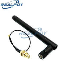2.4GHz 3dBi WiFi 2.4g Antenna Aerial RP-SMA Male wireless router+ 17cm PCI U.FL IPX to RP SMA Male Pigtail Cable ESP8266 ESP32