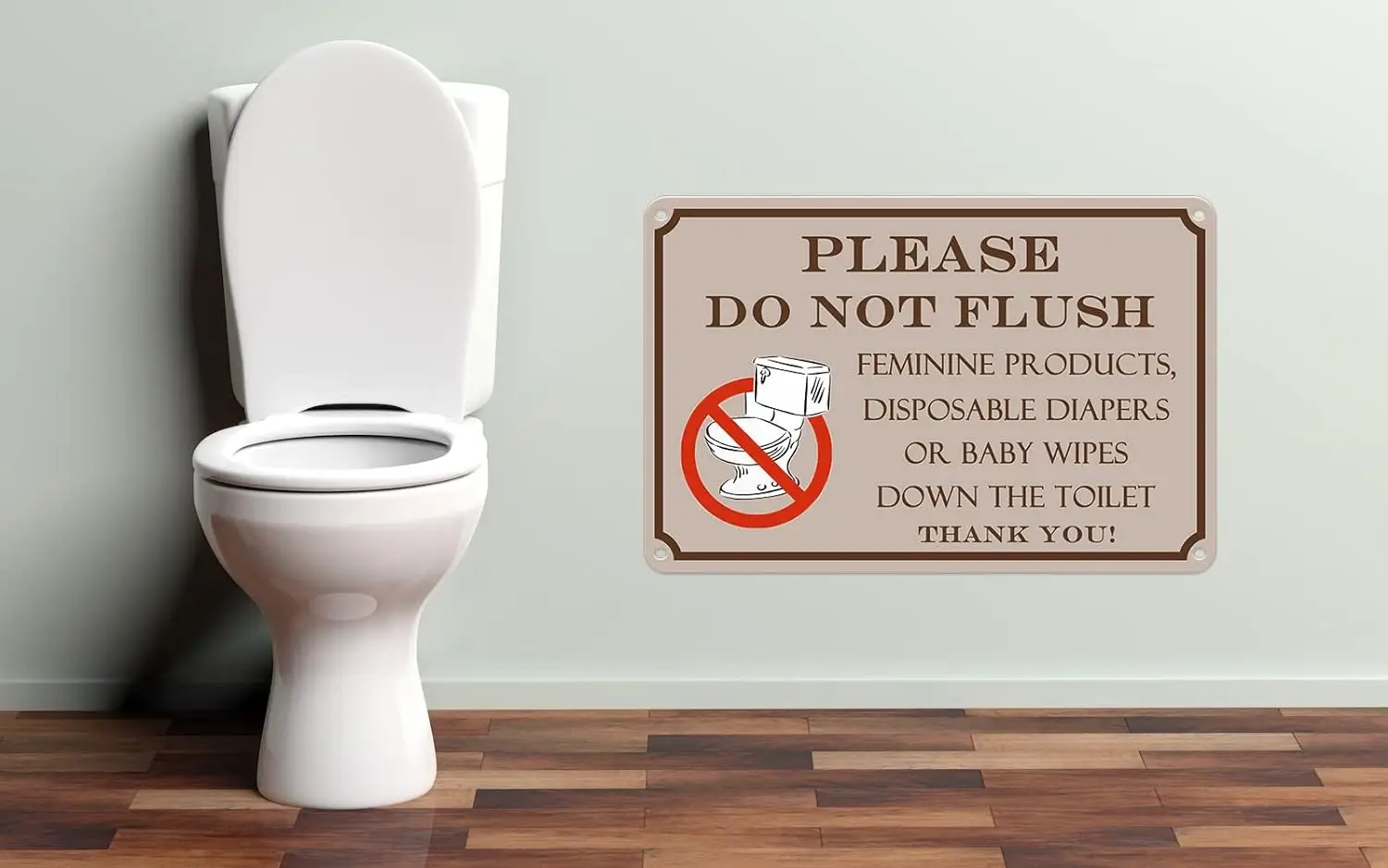 funny Bathroom metal Tin Sign please do not flush 8x12 inches