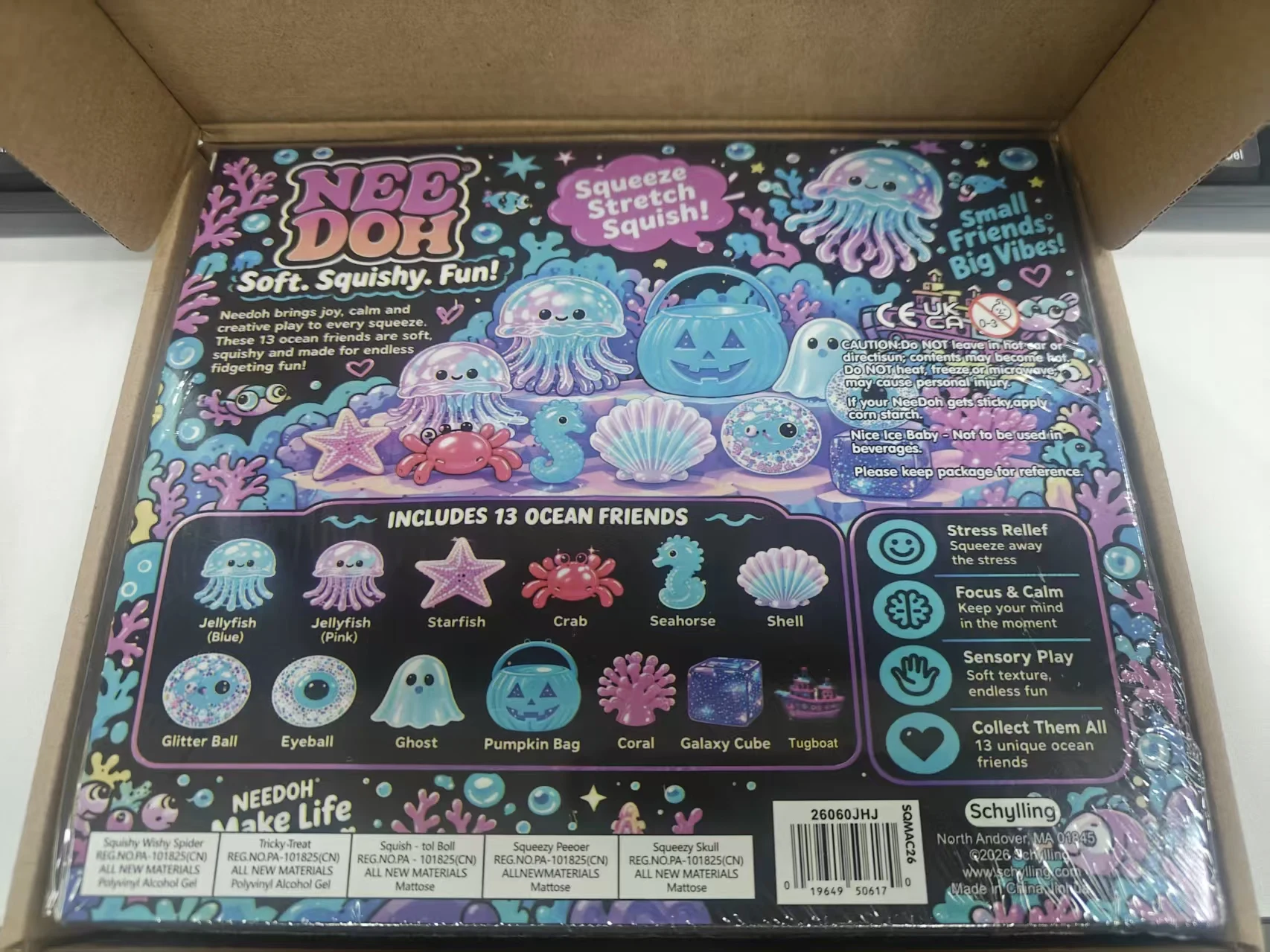 New NeeDoh Ocean Advent Calendar Fidget Christmas Countdown Calendar Surprise Box Adult Stress Relief Toy New Year Holiday Toy
