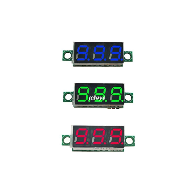 0.28 Inch DC 2.5V-30V DC 0-100V Digital Voltmeter LED Mini Display Module Voltmeter Voltage Tester Motorcycle Car Panel Meter