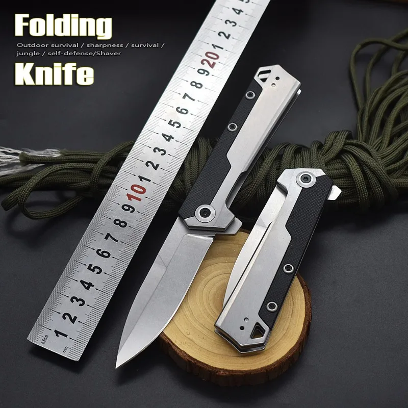 

Self Defense Tactics Survival Knife Folding Knife Outdoor Rescue Camping Portable Hunting Survival Fruit Knives EDC Tool - 3860