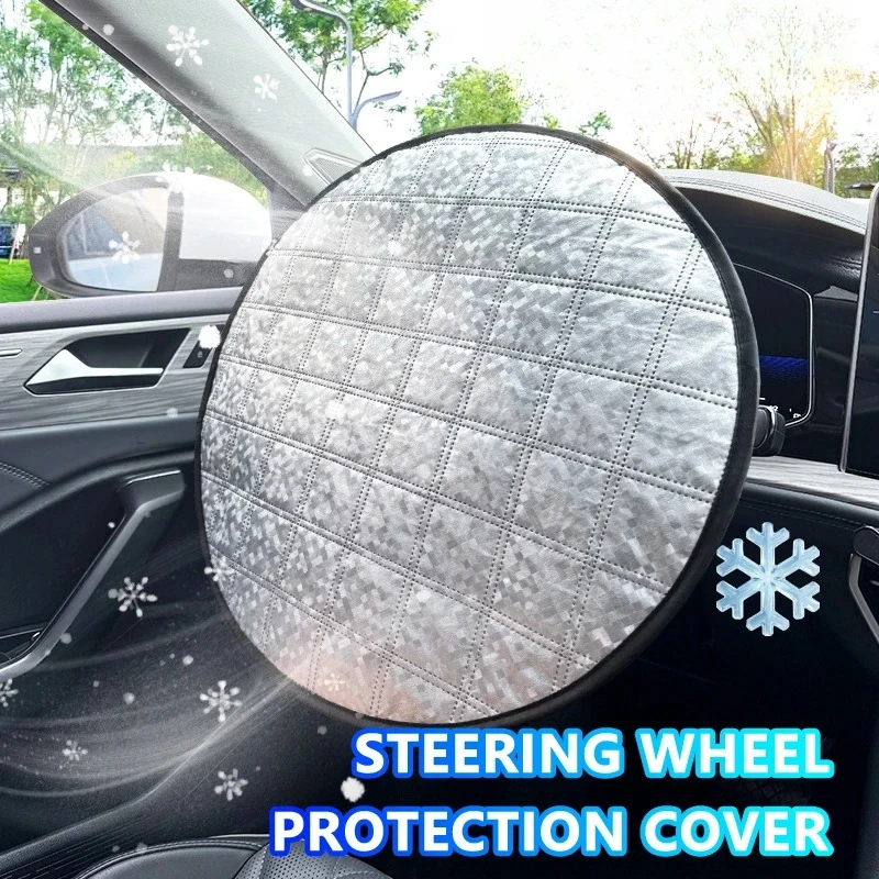 Capa Protetora Universal para Volante de Carro 42CM com Bloqueio UV e Proteção Solar Contra o Envelhecimento