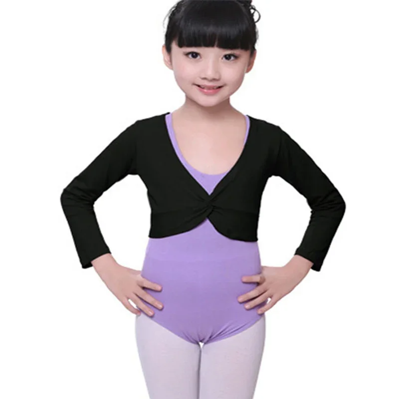 SONGYUEXIA-Xaile de Balé Infantil Manga Longa, Fantasia de Dança, Casaco Espessante para Meninas, Jaqueta Prática de Algodão Puro, 5 Cores, Outono Inverno