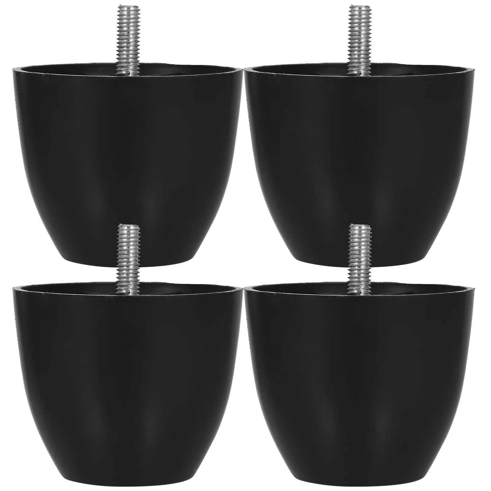 

4 шт. круглых пластиковых ножек для мебели, сменные ножки для дивана, стула, стола, шкафа, прочные, с противоскользящим основанием, легко устанавливаются