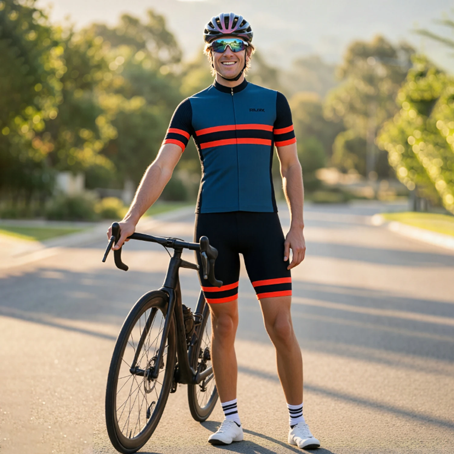 

Комплект летней велосипедной формы Raudax 2026: дышащая майка с коротким рукавом и шорты для МТБ и шоссейного велоспорта (Maillot Ropa Ciclismo)