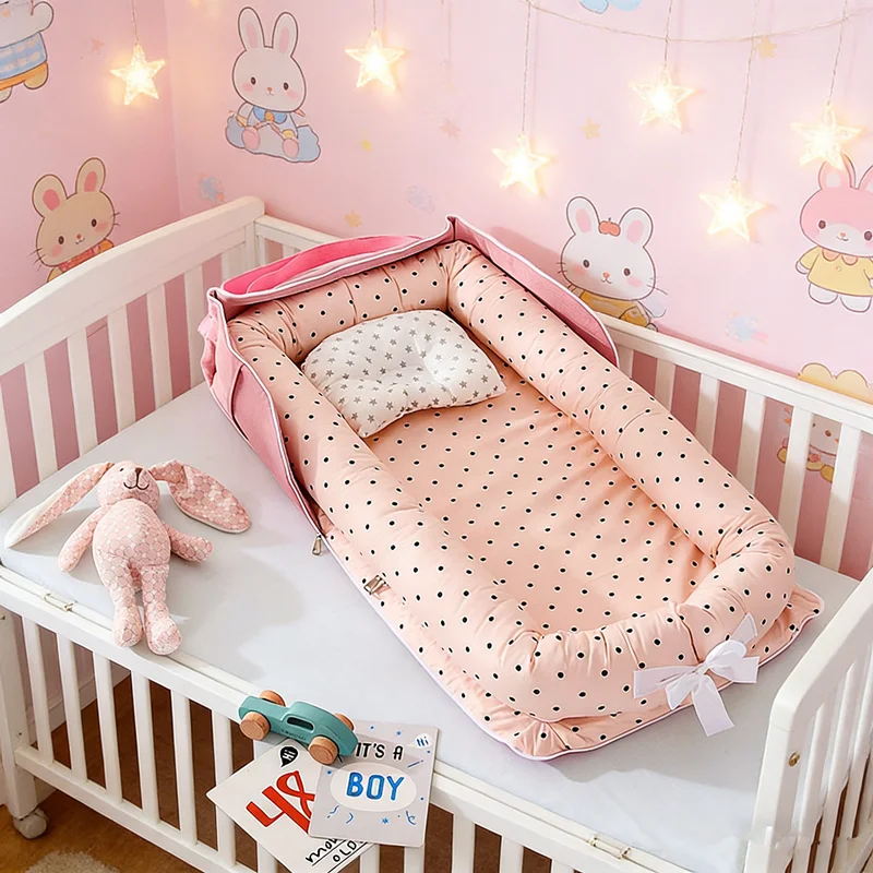 

2026 New Shoulder Bag Baby Crib Portable Travel Bed Foldable Infant Bassinet Co Sleeper Nest for Newborns Lightweight Design