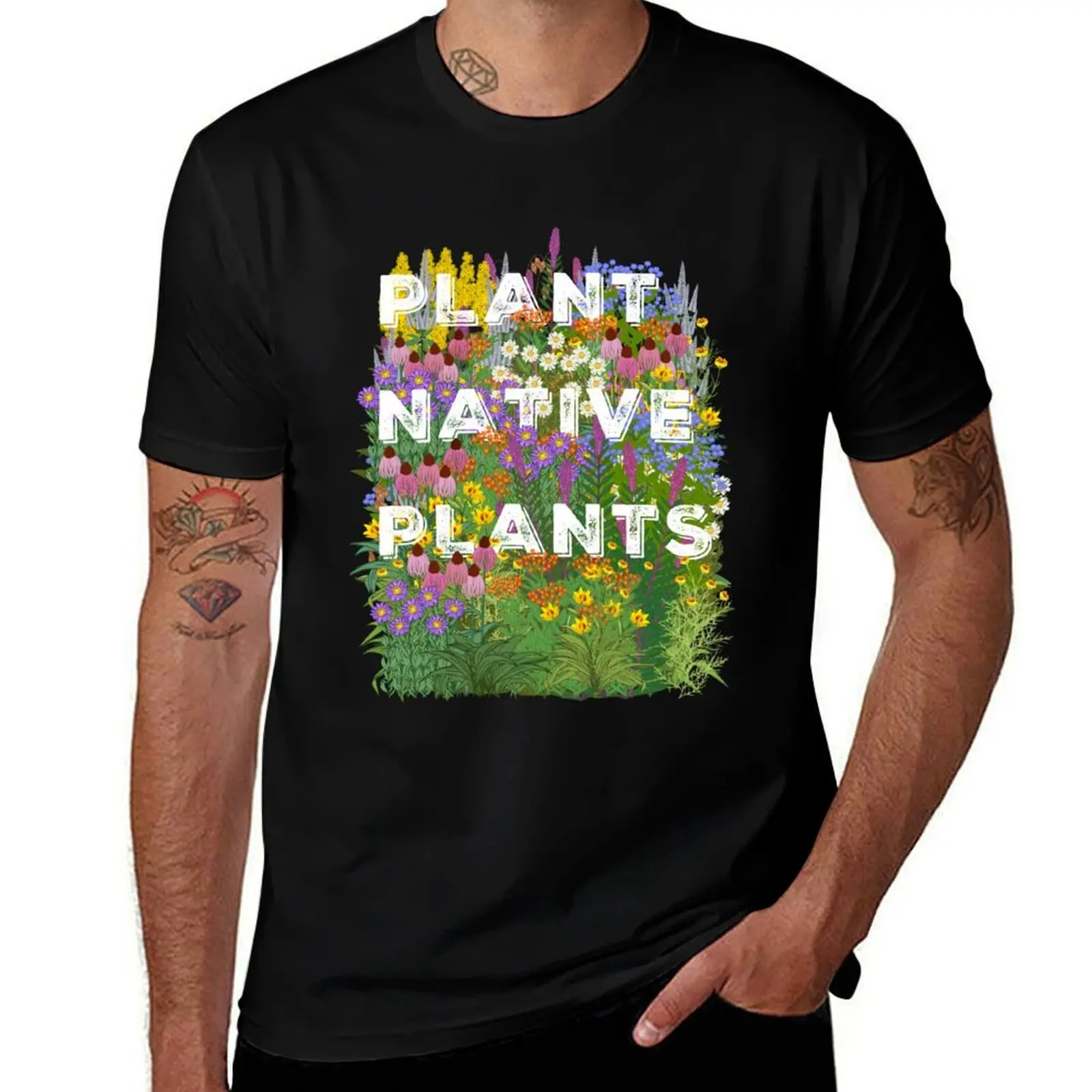 PLANT NATIVE PLANTS T-Shirt Classic Graphic Short Sleeve Top T-Shirt