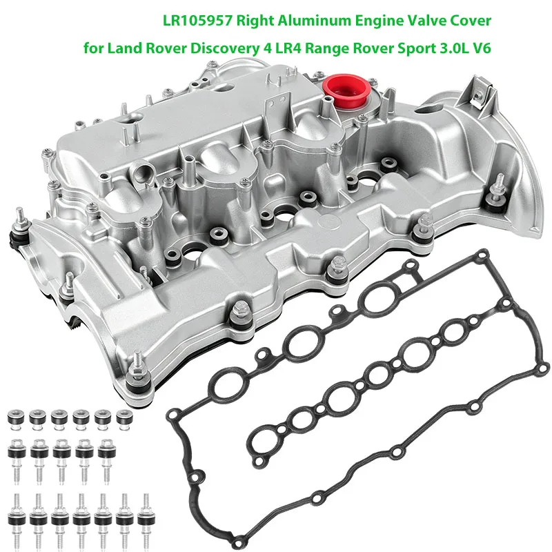 LR105957 Right Aluminum Engine Valve Cover Inlet Manifold for Land Rover Discovery LR4 Range Rover Sport 3.0L V6 Diesel LR074623