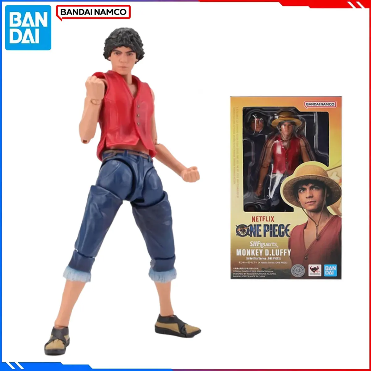 

Genuine Bandai Original One Piece Season 1 Figure Model Kit SHF 1/12 Anime Figures Monkey D. Luffy Action Model Toy Gift for Kid