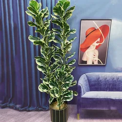 13-59in Artificial Tropical Ficus Tree Branch Fake Plants Real Touch Banyan Leafs For Home Garden Party Shop Decor