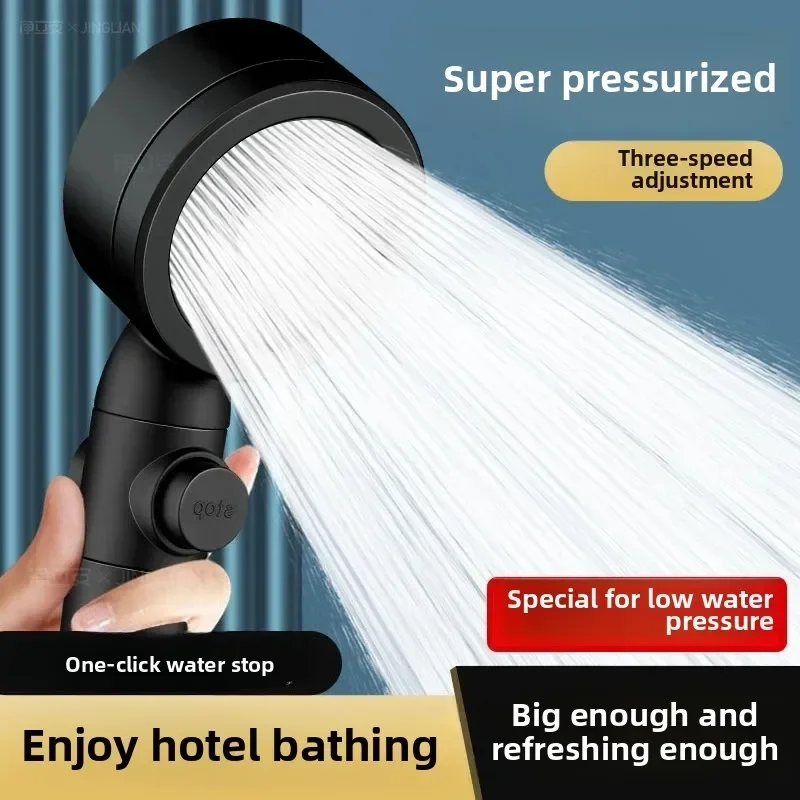 

Portable Filter Rainfall Shower Head Shower Accessories Pressurized Shower Nozzle Handheld 3 Modes Adjustable Filtered Sprayer