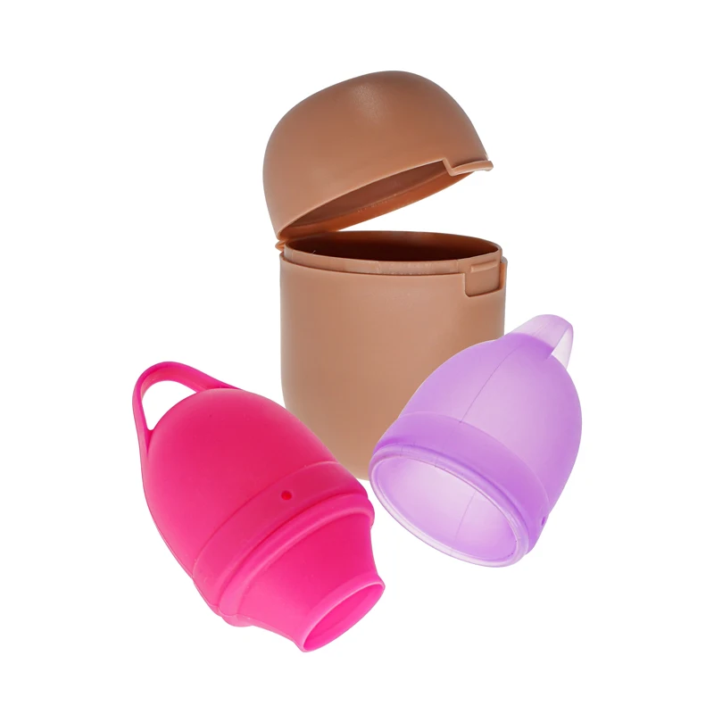 Menstrual Cup with Case Sterilization Kit with Spill-proof Design Silicone Period Cup Feminine Hygiene Products for Women