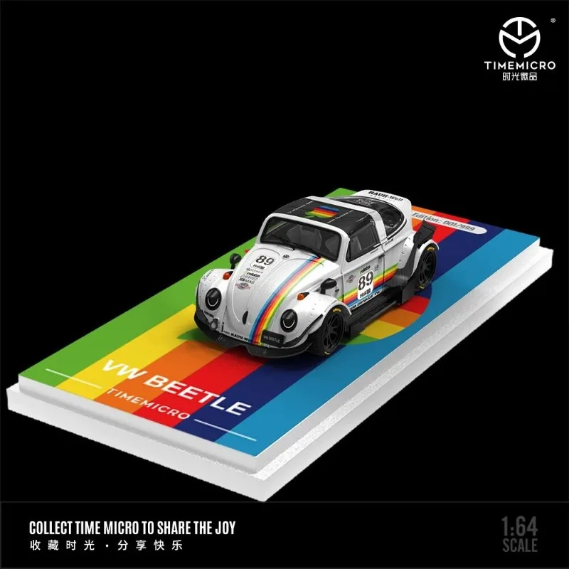 TM 1:64 Beetle, Red Bull, HKS, White Apple, Car Model, Children's Toy, Collection Piece, Boy's Gift