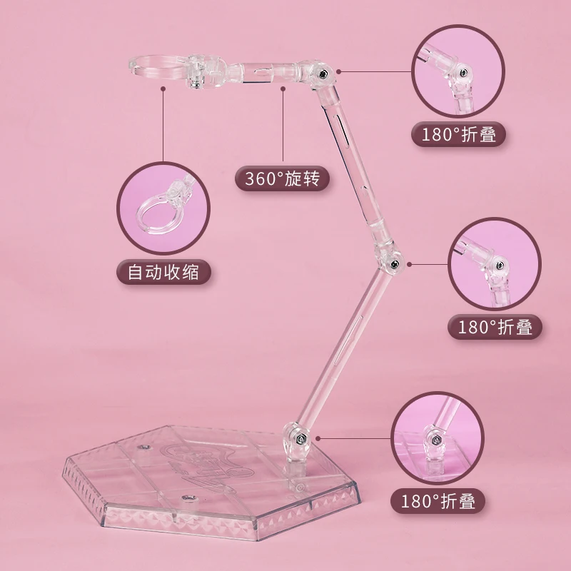 حامل دمية MENGF 1/6، حامل شفاف قابل للتعديل، جزء ملحق للعرض لشخصيات قابلة للجمع