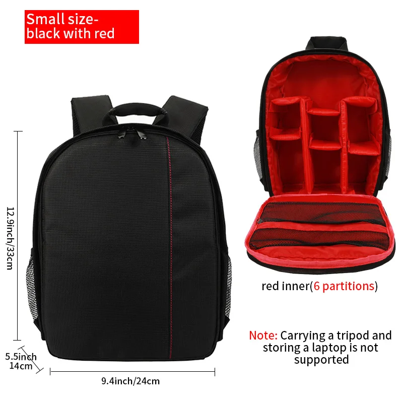 JINNUOLANG SLR-Digitalkamera-Rucksack für den Außenbereich, große Kapazität, SLR-Kameratasche, 15,6-Zoll-Laptop-Rucksack, bietet Platz für SLR-Kameras und Mult 10