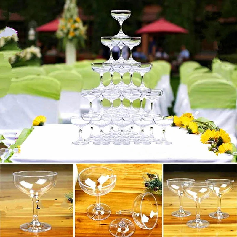 20pcs Thick PS plastic wedding wine champagne cocktail transparent beverage cup party birthday favors dessert decoration cup