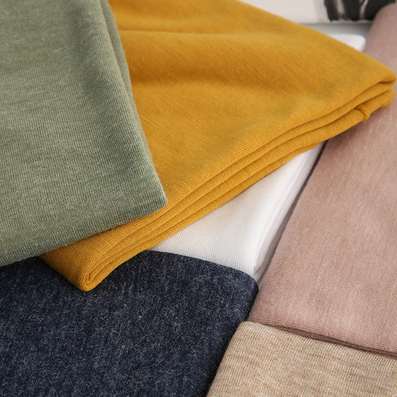 160x50cm Combed Imitation Wool Cashmere Knitted Fabric For Shirts, Thin T-shirts, Handmade DIY Clothing Fabric A0271