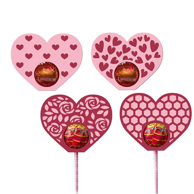 Loving Heart Shape Valentine Lolly Holder Cutting Dies for DIY Scrapbooking Album Cardmaking Greeting Card Paper Craft