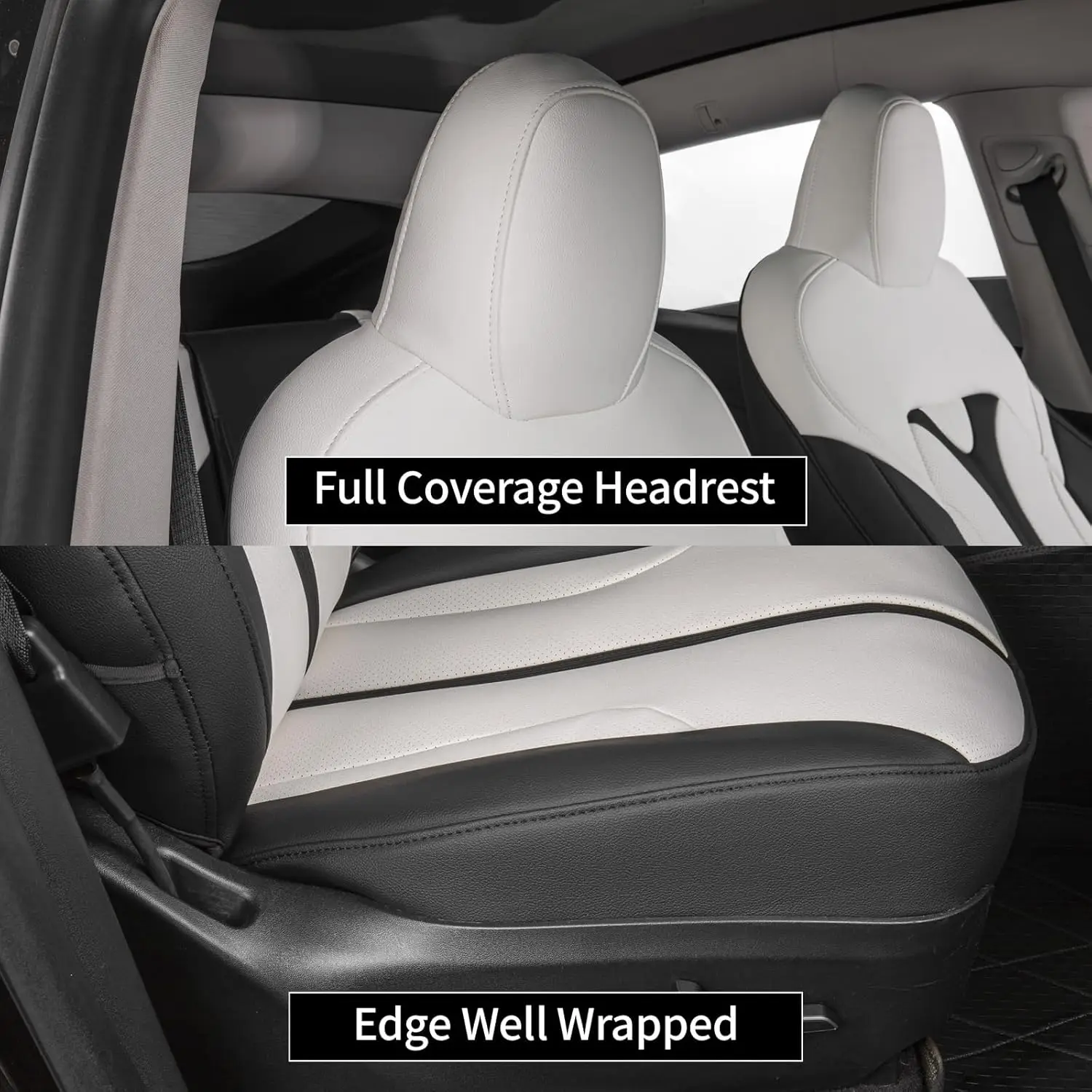 EKR Custom Fit Car Accessories Seat Covers 5/7 Seats Leather Specific For Model Y Model 3/X/S Full Set Seat Covers Set Protect