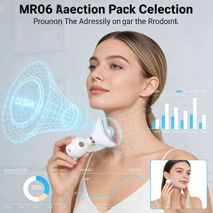

2026 Electric Neck Massager for Skin Tightening – 3 LED Light Modes + 45°C Hot Compress