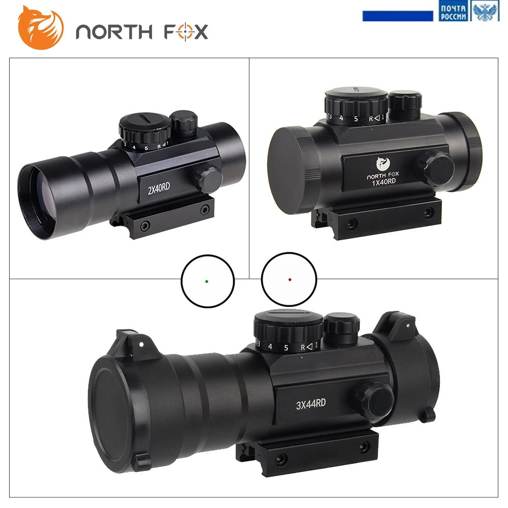 

NORTH FOX 3x44 1x40 2x40 red dot scope sight tactical riflescope with 11/20mm Rail Mount for hunting