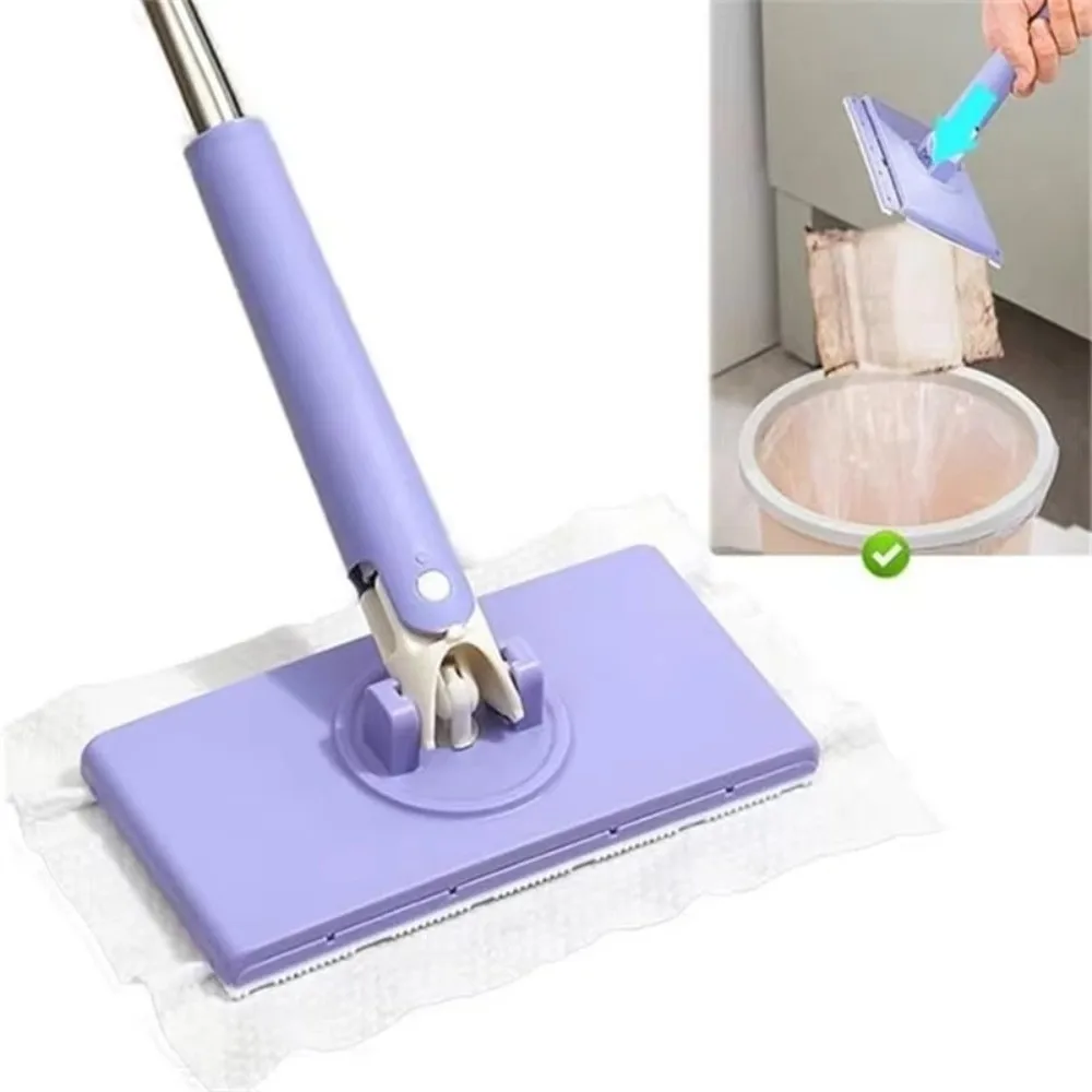 Mini Mopa Inteligente Snap-Grip, Uso en Seco y Húmedo, Cambio Automático de Paño, Sin Lavado, Mopa Práctica para Limpieza del Hogar