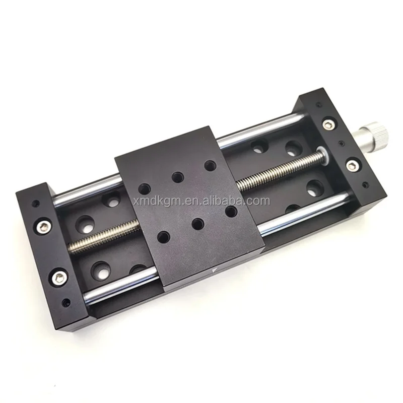 Stroke 100mm Aluminium Alloy X-Axis Adjustment Unit Motion Control Platform Table CNC Manual Feed Screw Slide Linear Stage