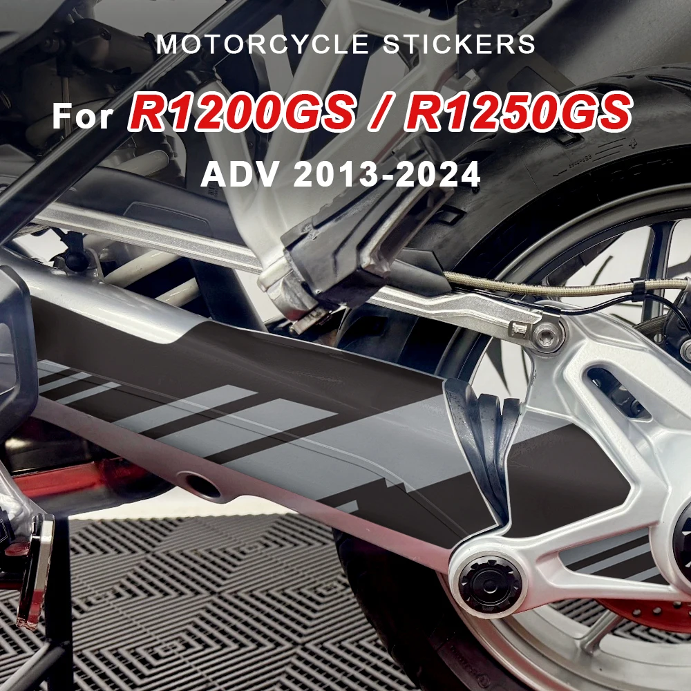 Motorcycle Swingarm Decals For BMW R1200GS ADV R1250GS Adventure Triple Black 2013-2023 2024 Rotating Shaft Stickers Accessories