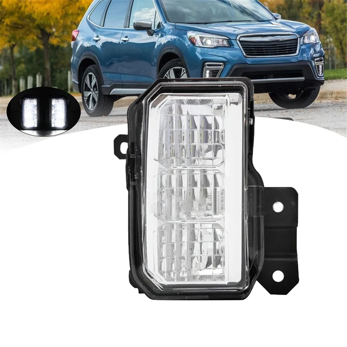 Right Front Bumper LED Fog Light DRL Lamp for Subaru Forester SK 2019-2021 Car Driving Lamp Daytime Running Light