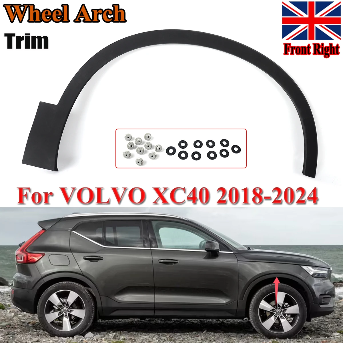 

Молдинг заднего крыла для VOLVO XC40 2018-2024, накладка на переднее крыло, 31448324, 31448325, левая и правая, 31448328, 31448329