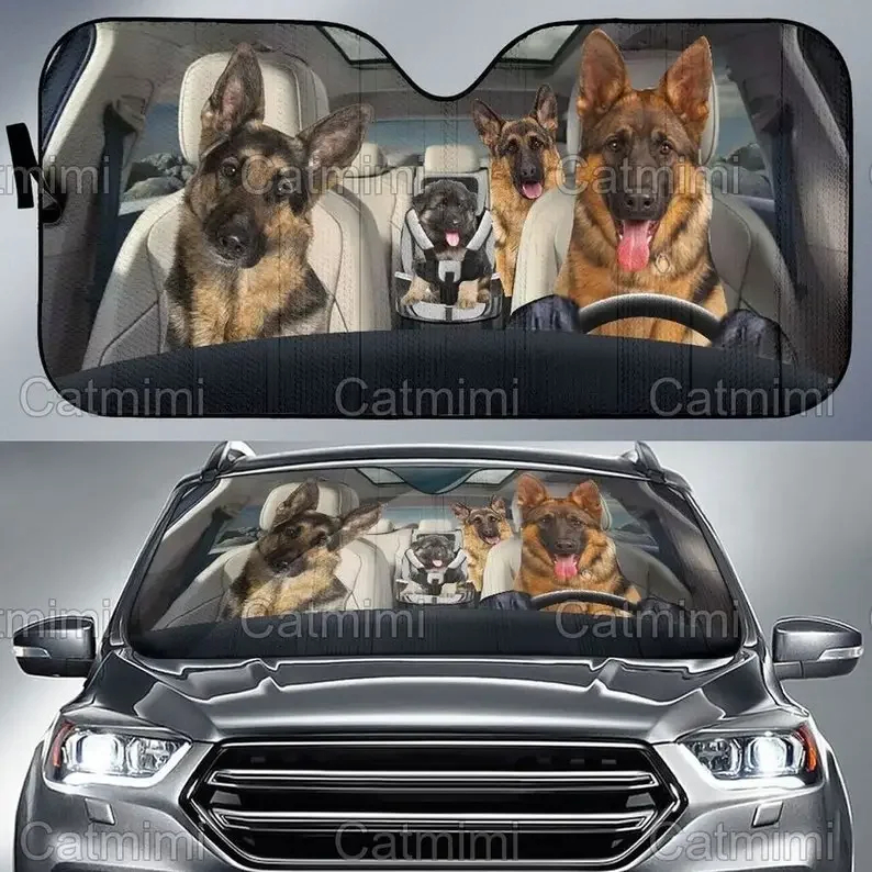 German Shepherd Car Sun Shade, Car Decoration, Shepherd Sun Shade, Shepherd Gift, Mother Gift, Gifts For Him, Gifts For Her MCL1