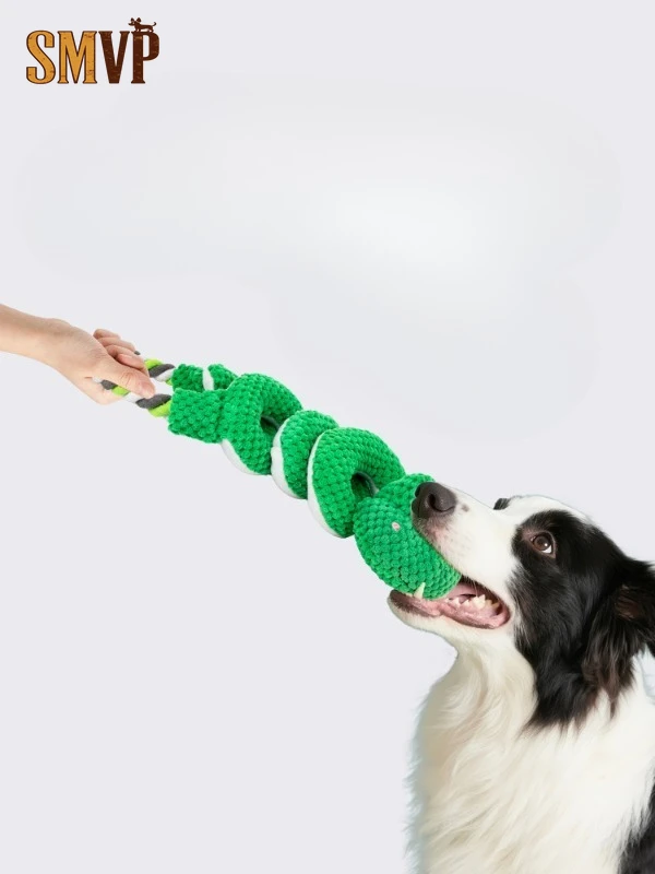 

Plush Sound Paper Can Tug of War Bite Resistant and Pull Pets Sound Rope Knots and Stuffy Toys Dog Toys for Small Dogs