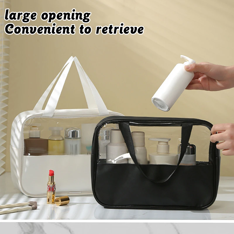 1Pcs Portable Travel Cosmetic Bag Women Transparent Makeup Bag Large-Capacity Bath Wash Bags Mountaineering Bag Christmas Gifts
