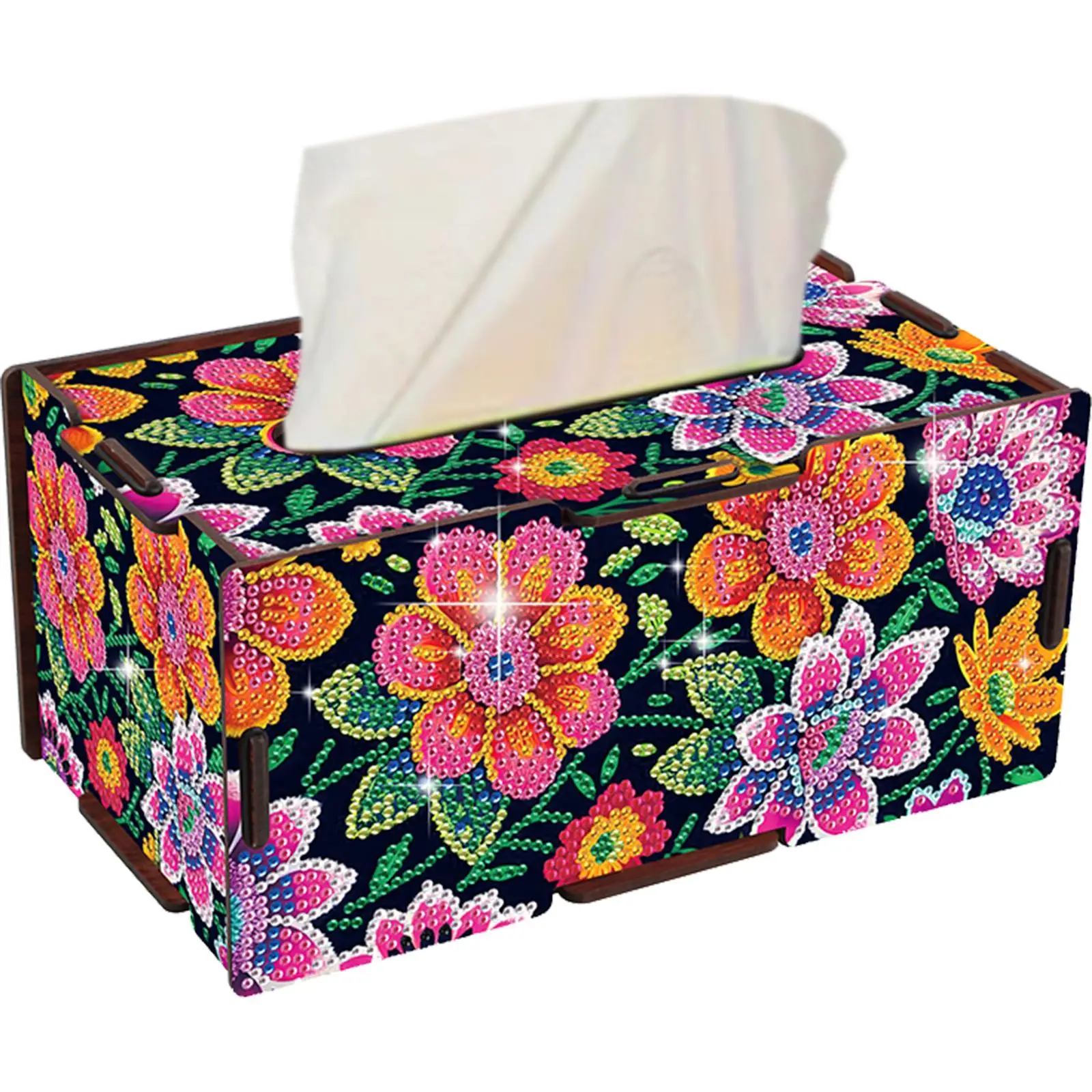 

Wooden Diamond Painting Tissue Box for Home and Office Decoration (ZJH018)