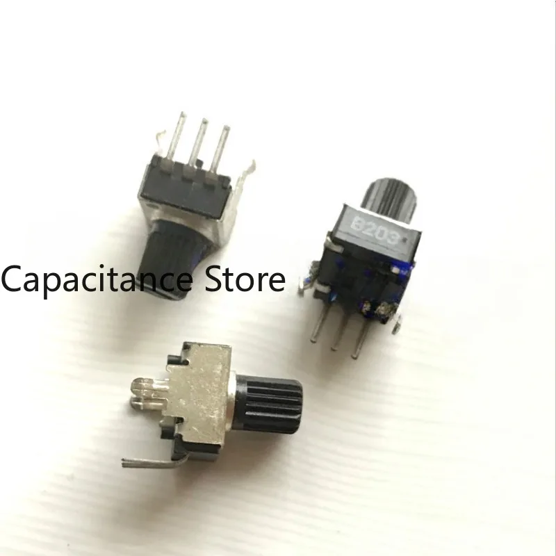 5PCS RK09K vertical single link B20K shaft length 8MM speaker, amplifier, mixing table potentiometer, 3 pins