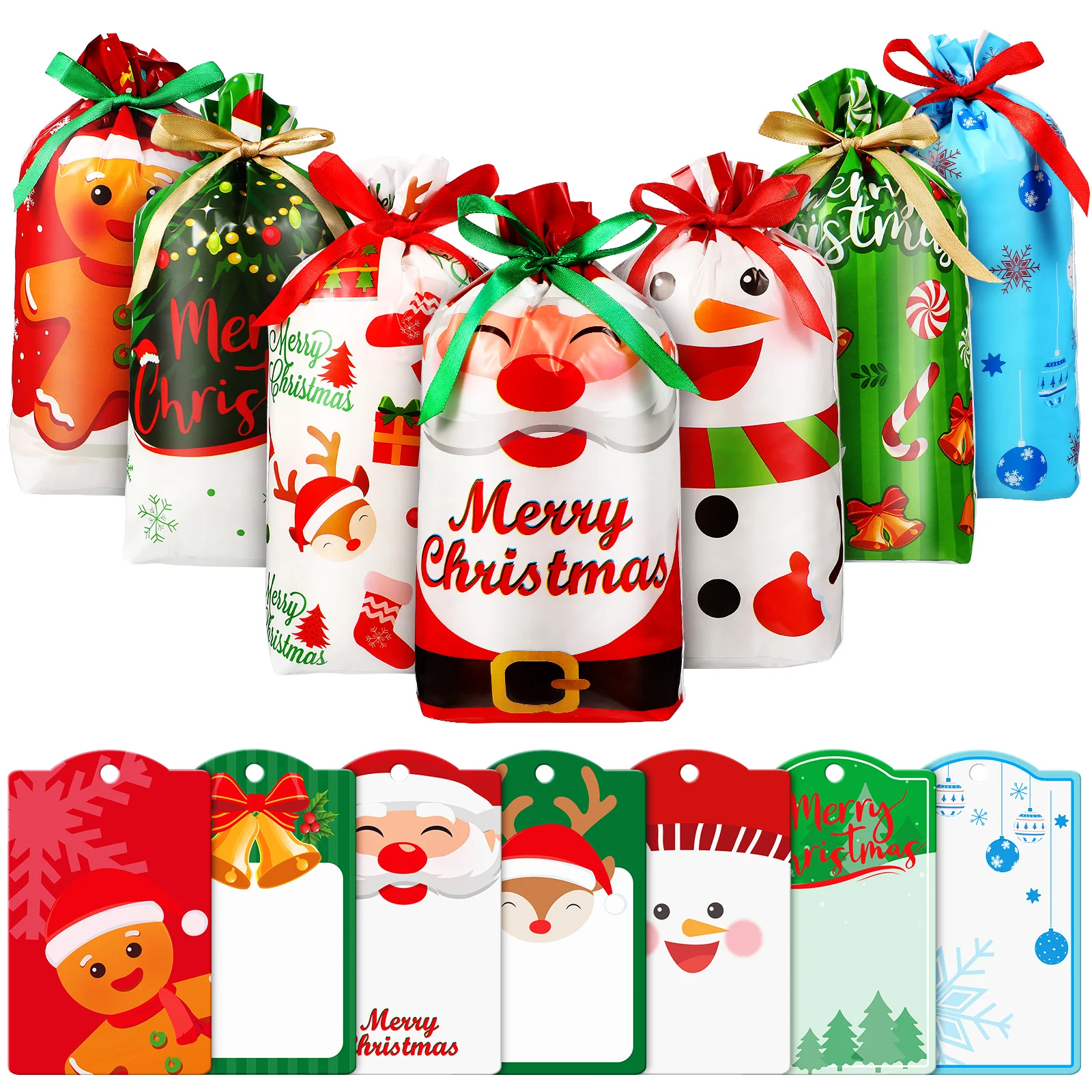 

Snack Bag Oversized Goodie Bags Christmas Cookie Tags Pe Candy Pouches Party Favor Gift Plastic