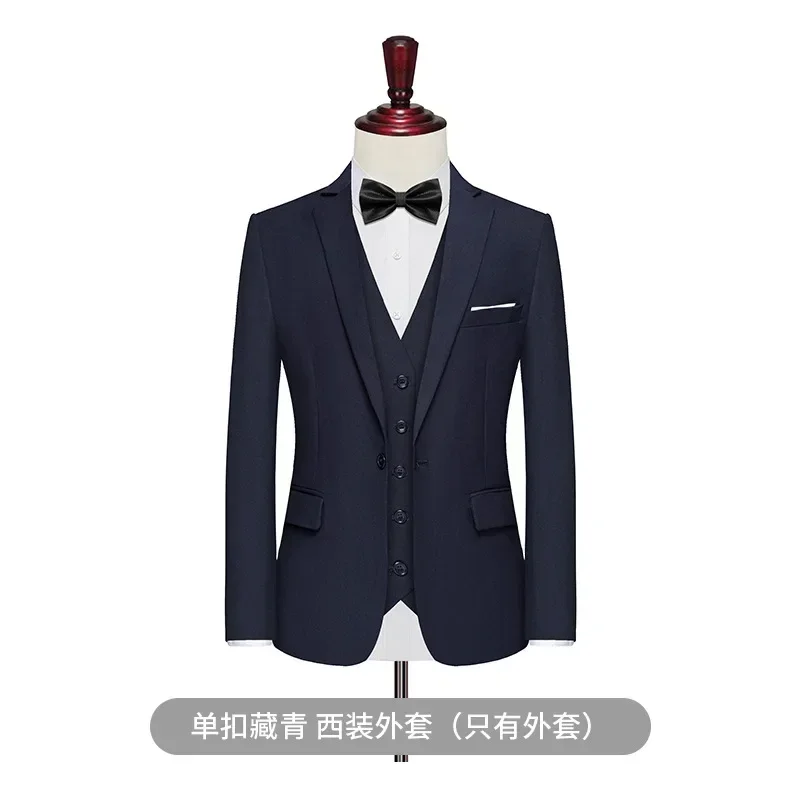 Korean style men\'s suit jacket, bar party clothing, long style, winter style