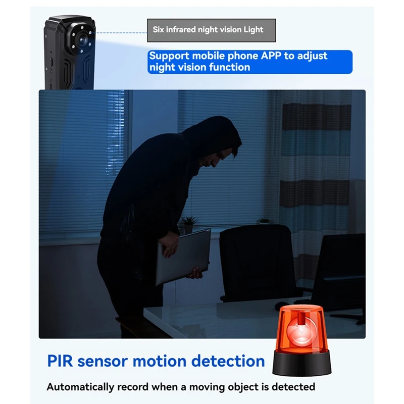 A22R-MD37 واي فاي كاميرا صغيرة IR-CUT للرؤية الليلية مصغرة كاميرا الفيديو جيب الشرطة الجسم كام PIR كاميرات الدراجة كاميرا ويب رياضية #3