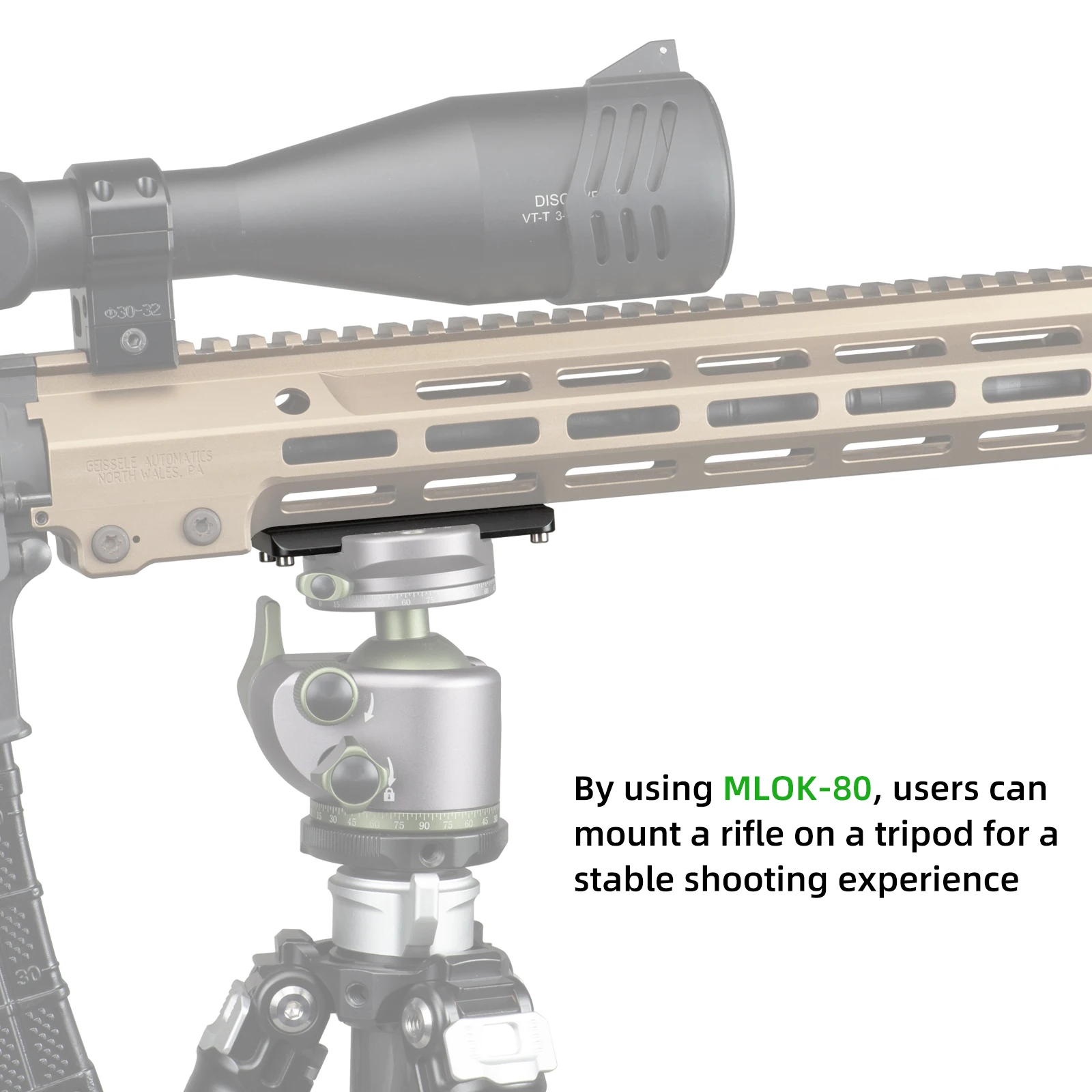 FANAUE M-Lok Arca Rail Adapter do montażu na statywie dwójnóg Arca-Swiss/RRS jaskółczy ogon polujący na płyta szybkiego uwalniania trójnóg