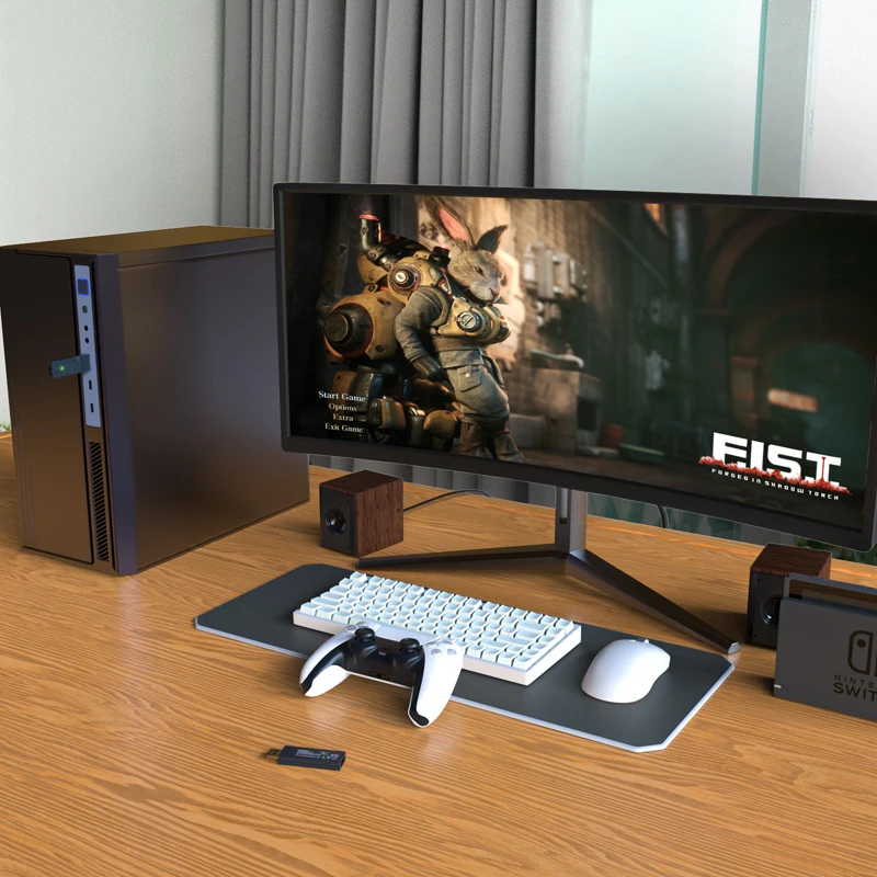 Controlador Bluetooth Magic-NS2 PS5/PS4/Xbox para Switch2/PC Tesla/Apple/Raspberry Pi