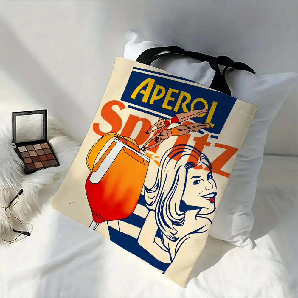 

Aperoli Spritz, Vintage Women's Print Shoulder Bag, Suitable for Shopping, Fun Design | Durable Handle, Cute Tote Bag