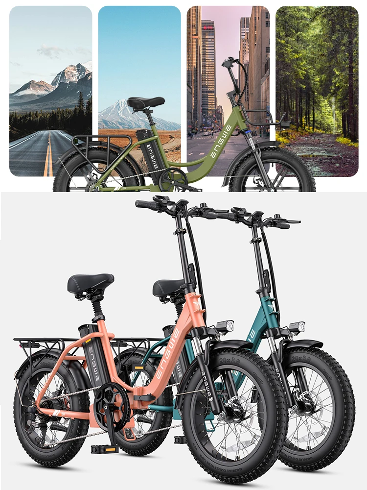 ENGWE 250W Electric Bike 48V13Ah Lithium Battery 20 Inch Fat Tire Mountain E-bike Life 80km Speed 30km/h Electric Bicycle