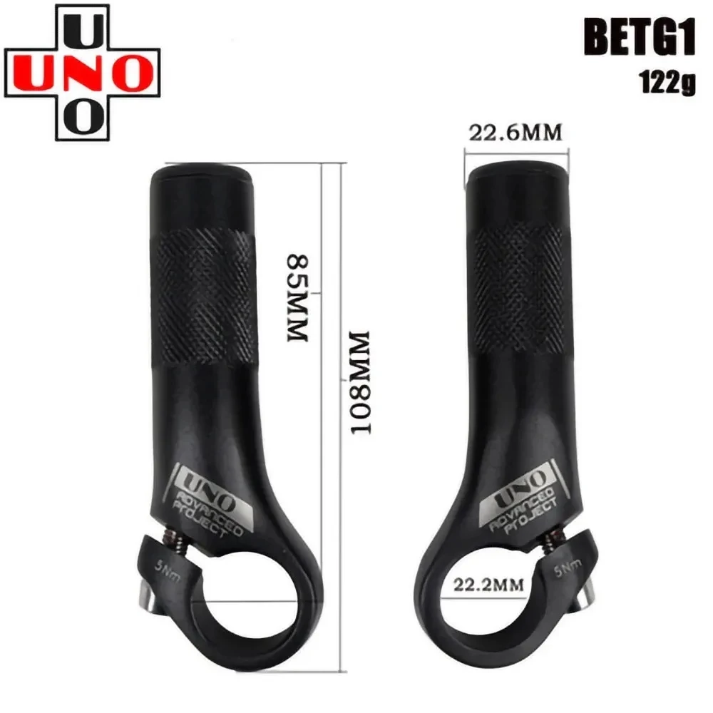 UNO Aluminum Alloy Small Auxiliary Handlebar Mountain Bicycle Handlebar Riding Rest Bar Ends Bike Accessories 80/85/145mm