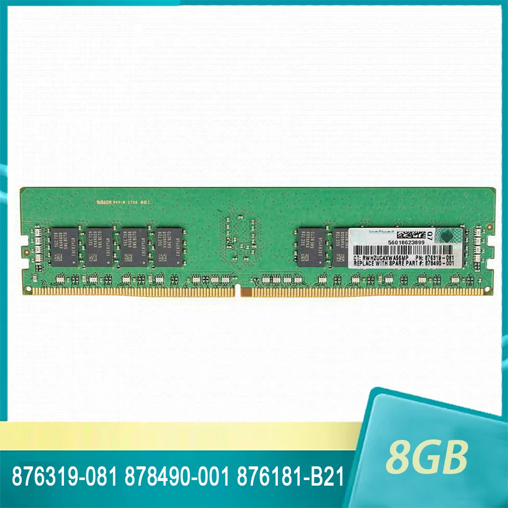 

For HP 876319-081 878490-001 876181-B21 8GB DDR4 2666 2RX8 PC4-2666 ECC REG Server Memory