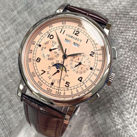 Automatic Watch for Men Multification Date Day Month Year 316L Mechanical Men's Watch Polished Case Day/Night Indicator 42mm