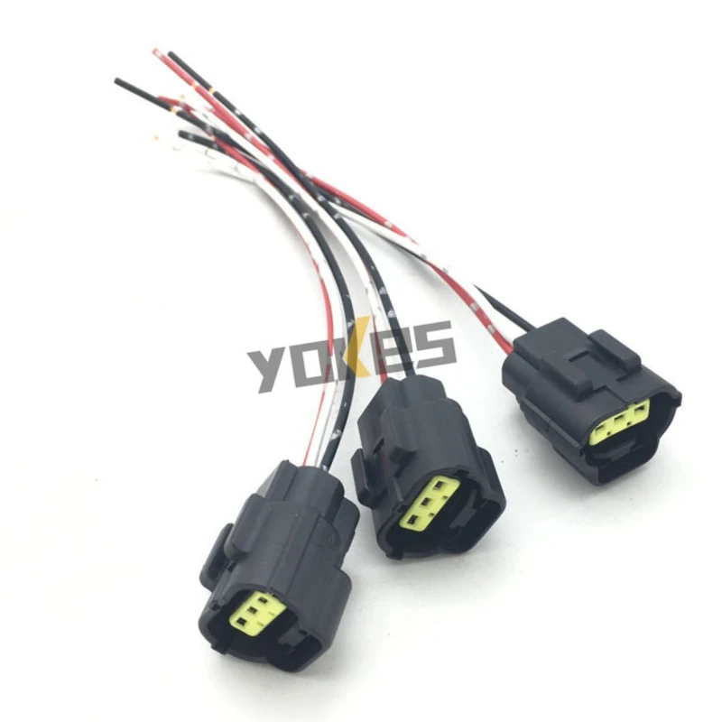 2Pin Solenoid Valve High Low Pressure Sensor Plug Connector Harness for Kobelco SK200-8 SK200-6E Sany SY215-8 Excavator Parts