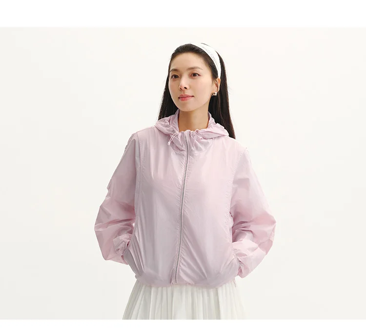 Semir Womens UV Jacket 2026 Cool Feeling Mesh Spliced Loose Hooded Drawstring Casual Outdoor Soft Comfortable