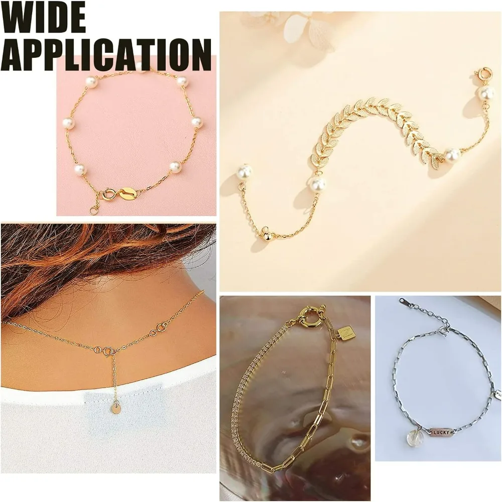 Spring Ring Clasps, 18K Gold Round Clasps 12pcs Long-Lasting Plated Jewelry Clasps Open Spring Ring Clasp Connector Findings