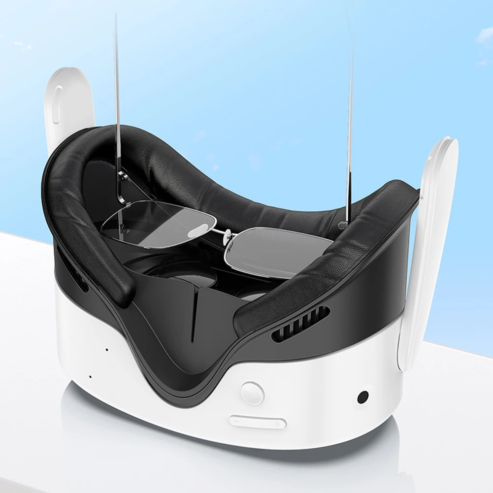 وسادة بديلة ناعمة من البولي يوريثان للوجه مقاومة للعرق، غطاء وجه مريح من إسفنج البولي يوريثان لملحقات Meta Quest 3S VR #5